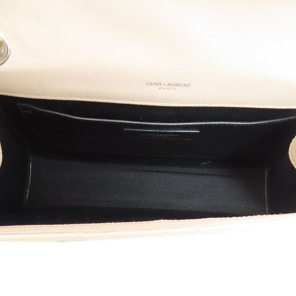 SAINT LAURENT Envelope Medium Shoulder Bag Leather Black - Picture 5 of 11